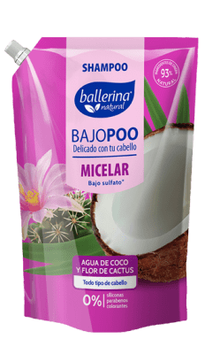 Shampoo Ballerina doypack Agua de Coco y Flor de Cactus 750 ml