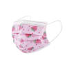 Mascarilla 3 pliegues Infantil Rosada con diseño 50 und1