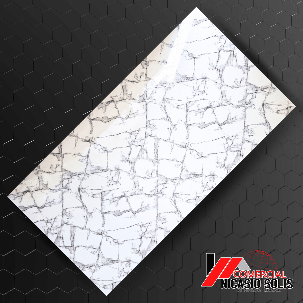 PME01 PLACA MÁRMOL ELEGANT BLANCO GRIETA Comercial Nicasio Solis