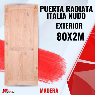 Puerta exterior italia radiata nudo 80cm