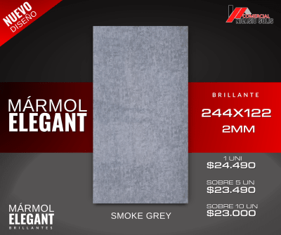 MARMOL EG 2MM 122X244CM SMOKE GREY