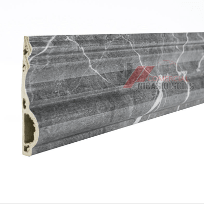 Moldura gris marmoleado 3mts x8cm