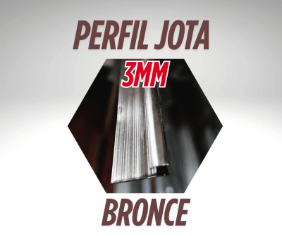 PERFIL J BRONCE PLACA MARMOL 3mm