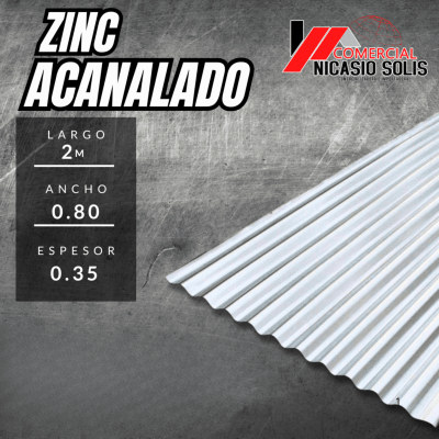 ZINC ACANALADO 2 mts