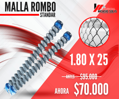 MALLA ROMBO STANDAR 1.80X25