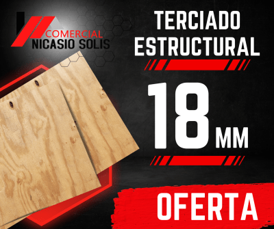 TERCIADO ESTRUCTURAL 18mm 1,20 x 2,40 Mt1