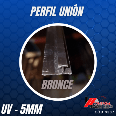 PERFIL UNIÓN BRONCE UV 5MM
