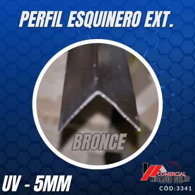 PERFIL ESQUINERO EXTERIOR BRONCE UV 5MM