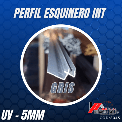 PERFIL ESQUINERO INT. GRIS UV 5MM
