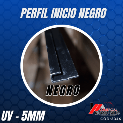 PERFIL INICIO NEGRO UV 5MM