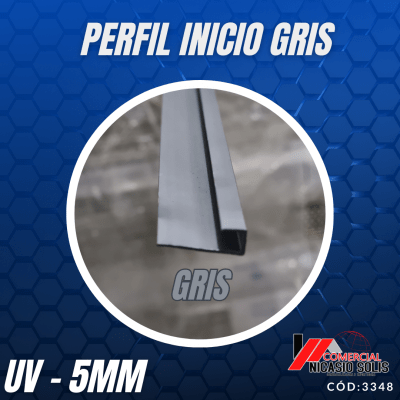 PERFIL INICIO GRIS UV 5MM