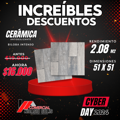 ceramica biloba intenso 51x51  caja de 2.08 m2