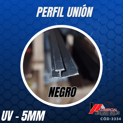 PERFIL UNIÓN NEGRO UV 5MM