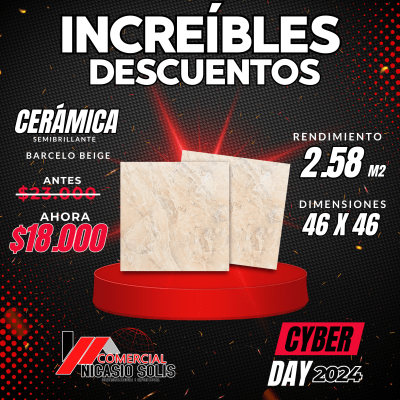 CERÁMICA BARCELO BEIGE 46X46  2.58M2