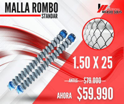MALLA ROMBO STANDAR 1.50X25