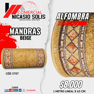 alfombra pasillo: MANDRAS BEIGE1