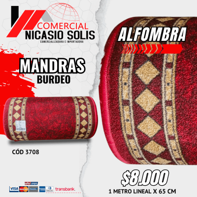 Alfombra pasillo: MANDRAS BURDEO1