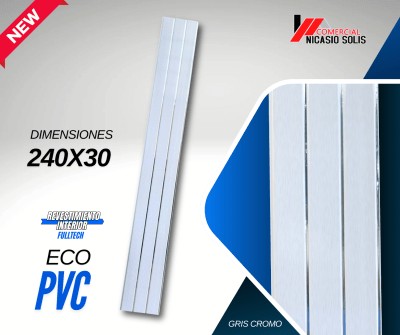 ECO PVC 2.4X0.3MT GRIS CROMO