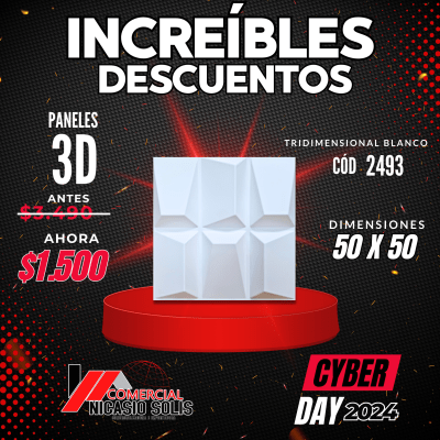 PLACA 3D TRIDIMENSIONAL BLANCO