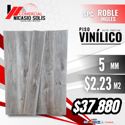 PISO VINILICO SPC CAJA ROBLE INGLES 2.23M2