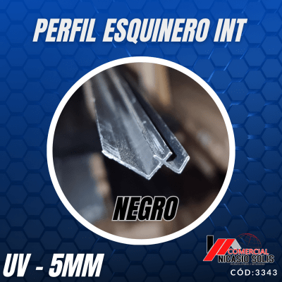 PERFIL ESQUINERO INT NEGRO UV 5MM