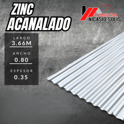 ZINC ACANALADO 3.66 mts