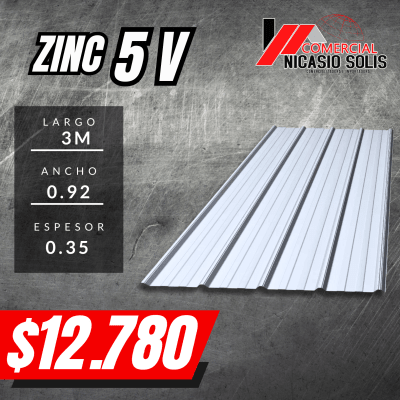 ZINC 5 V 3 mts