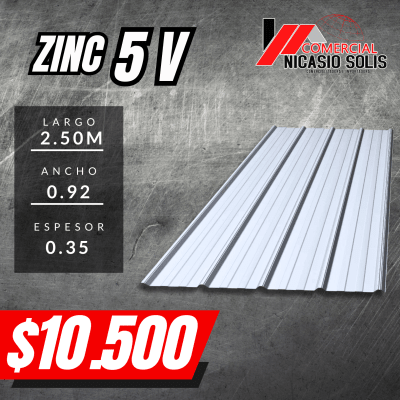 ZINC 5 V 2.5 mts