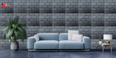 PLACA 3D LADRILLO NEGRO