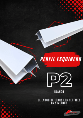 PERFIL ESQUINERO P2 270 GRADOS BLANCO ALUMINIO 2.5MTS