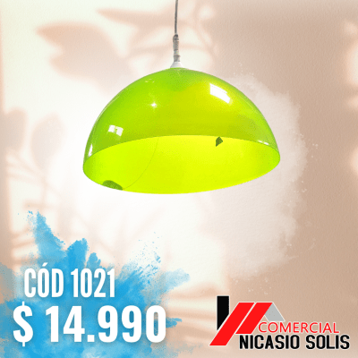 Lámpara Campana plástica verde2