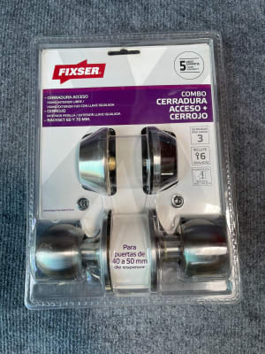 combo cerradura acceso + cerrojo fixser