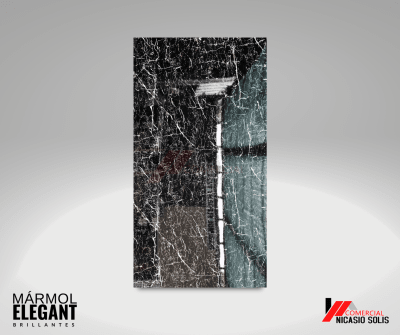 PVC MÁRMOL ( BLACK ) RELAMPAGO OSCURO