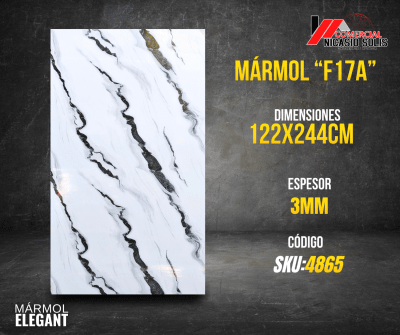 PVC MÁRMOL BLANCO NEGRO F17A