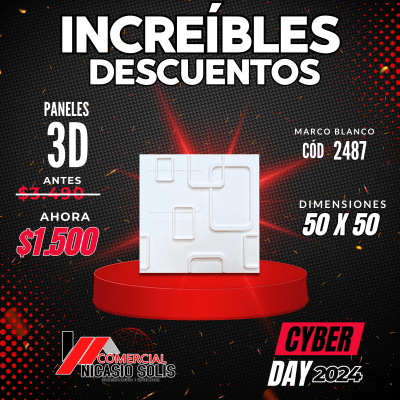 PLACA 3D MARCO BLANCO