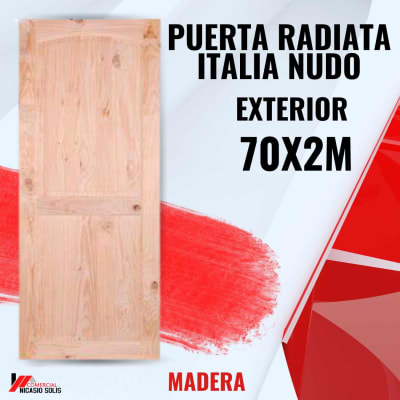 PUERTA EXTERIOR ITALIA RADIATA NODO 70X200 CM