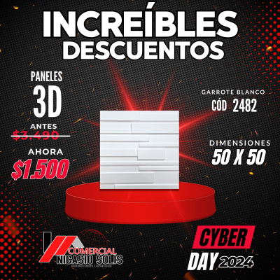 PLACA 3D GARROTE BLANCO