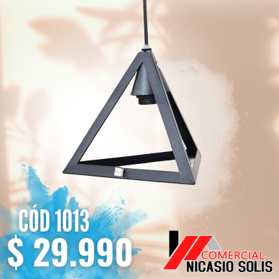 Lámpara metal negra mod 6