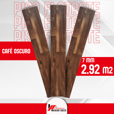 PISO FLOTANTE CAFE OSCURO MATE 7MM1