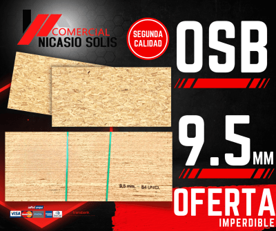 OSB 9.5mm 122x244 SEGUNDA ULTU