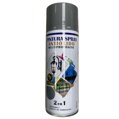 PINTURA SPRAY GRIS ANTIÓXIDO 2 EN 1 400 ML