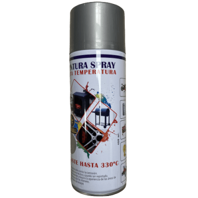 PINTURA SPRAY PLATA ALTA TEMPERATURA 400 ML