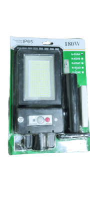 FOCO POSTE SOLAR C/SENSOR Y CONTROL 180W