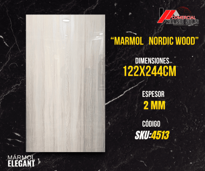 MARMOL EG 2MM 122X244CM NORDIC WOOD