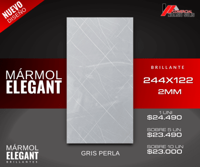 MARMOL EG 2MM 122X244CM GRIS PERLA