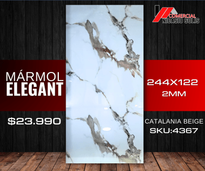 CATALANIA BEIGE MARMOL EG 2MM 122X244CM