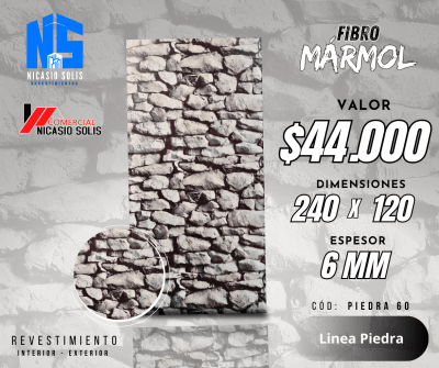 FIBRO MÁRMOL- PLANCHA 60