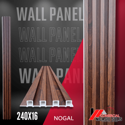 WALL PANEL NOGAL 2.40X16