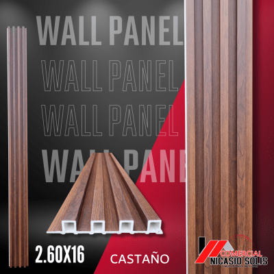 WPC WALL PANEL CASTAÑO INTERIOR