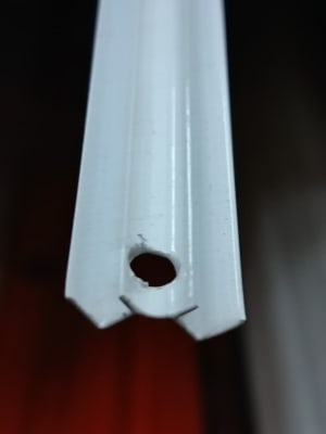 PERFIL ESQUINERO INTERIOR BLANCO PLACA MARMOL 3mm